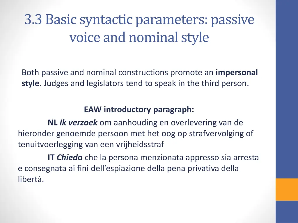 3 3 basic syntactic parameters passive voice