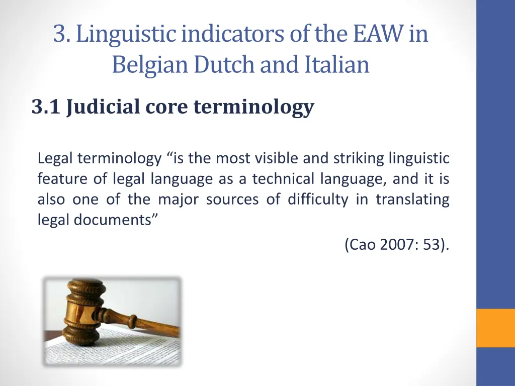 3 linguistic indicators of the eaw in belgian