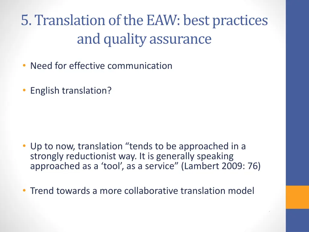 5 translation of the eaw best practices 2