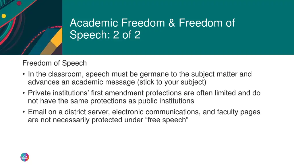 academic freedom freedom of speech 2 of 2