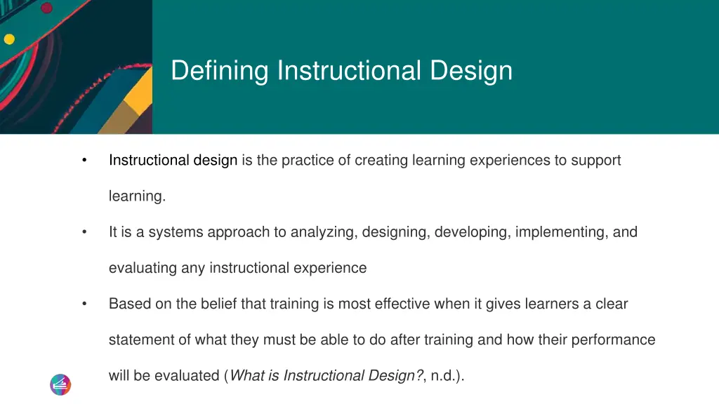 defining instructional design