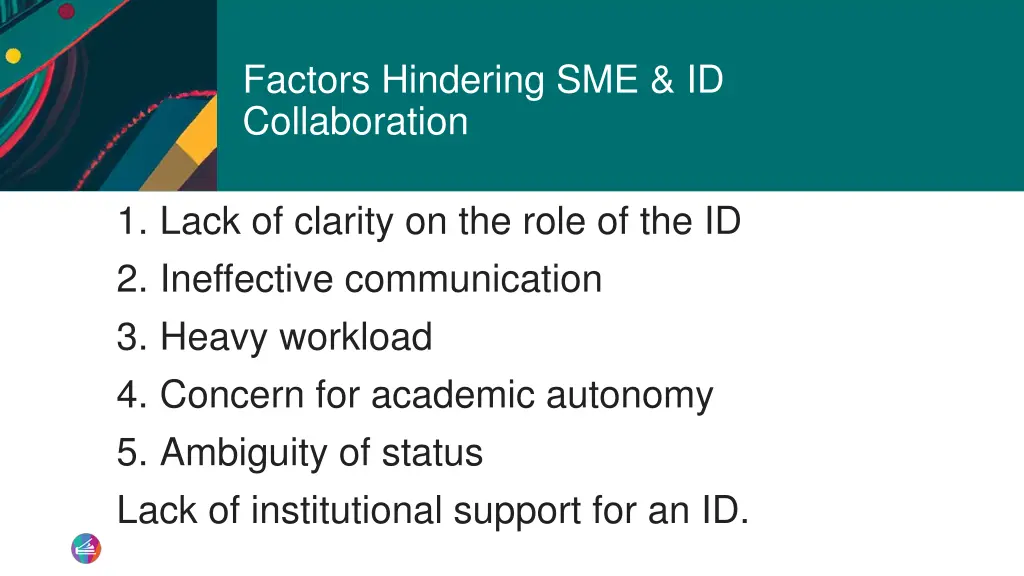 factors hindering sme id collaboration