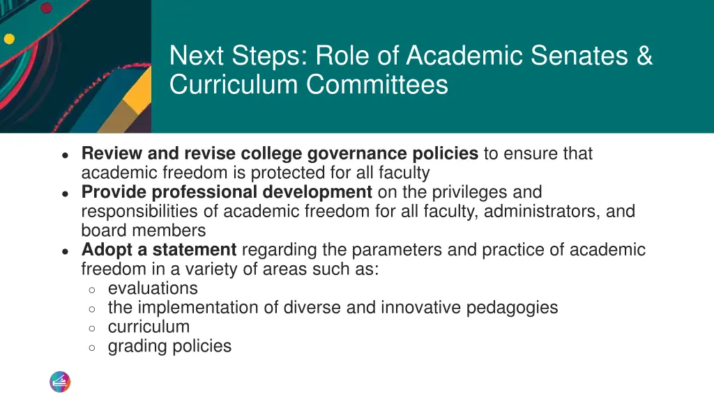 next steps role of academic senates curriculum