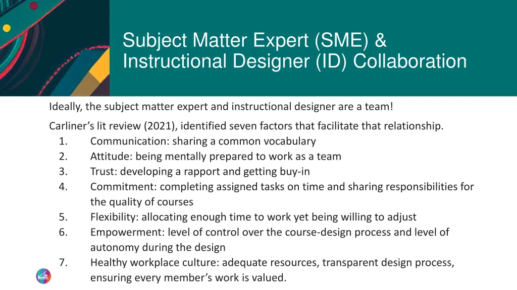 subject matter expert sme instructional designer