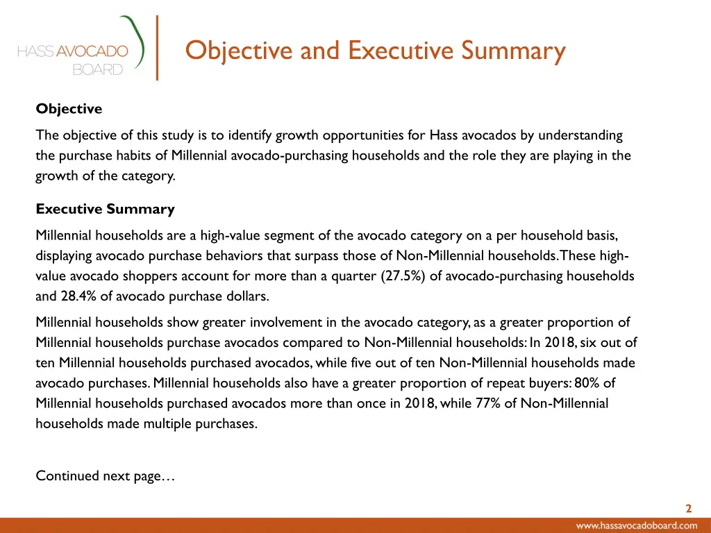 objective and executive summary