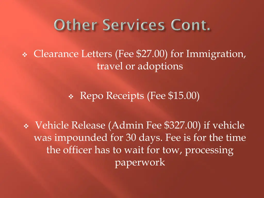 clearance letters fee 27 00 for immigration