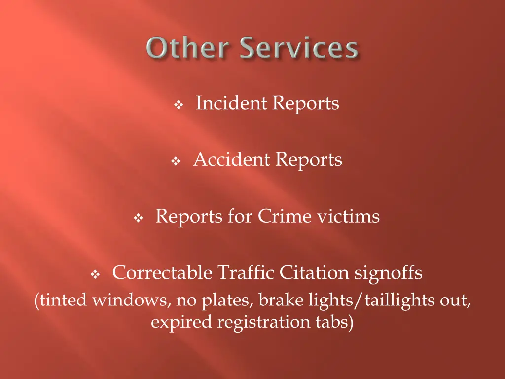 incident reports