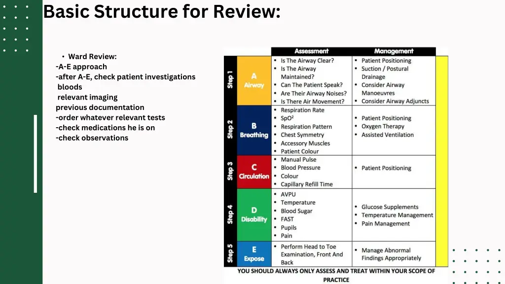 basic structure for review