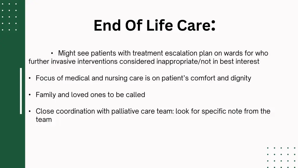 end of life care