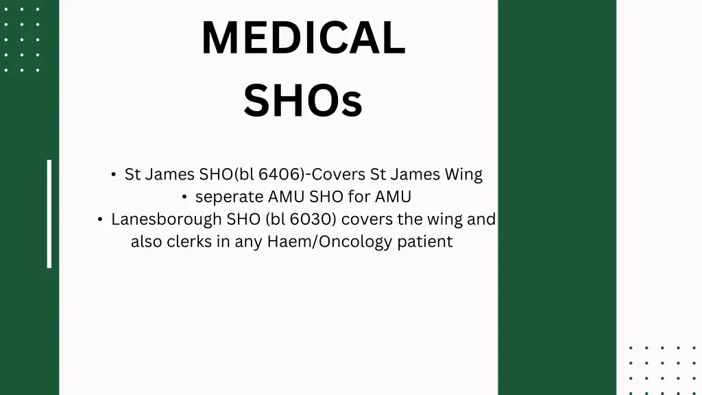 medical shos