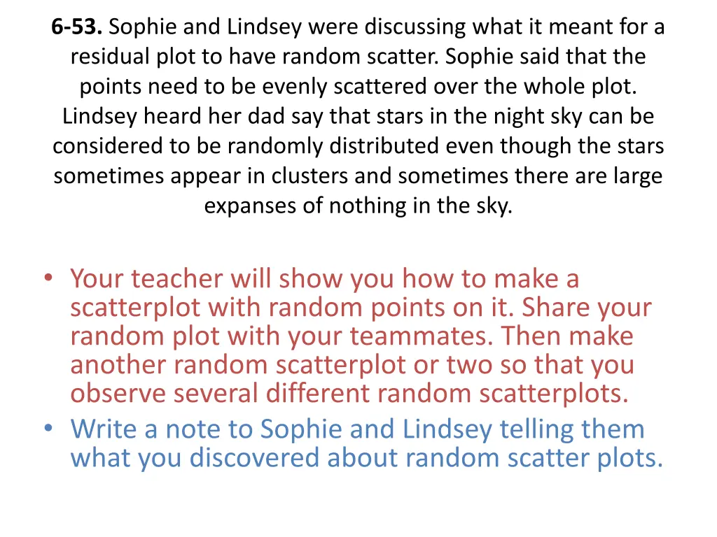 6 53 sophie and lindsey were discussing what