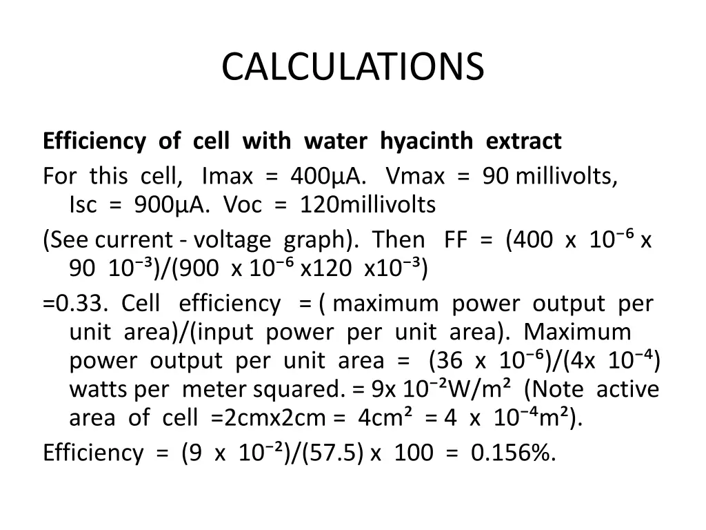 calculations 1