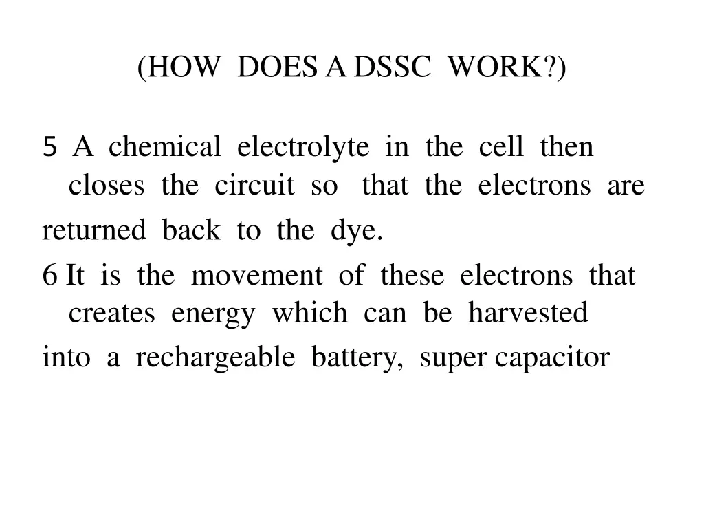 how does a dssc work 1