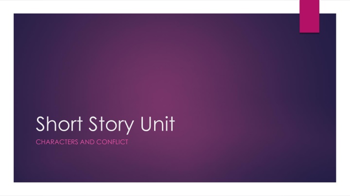 short story unit characters and conflict