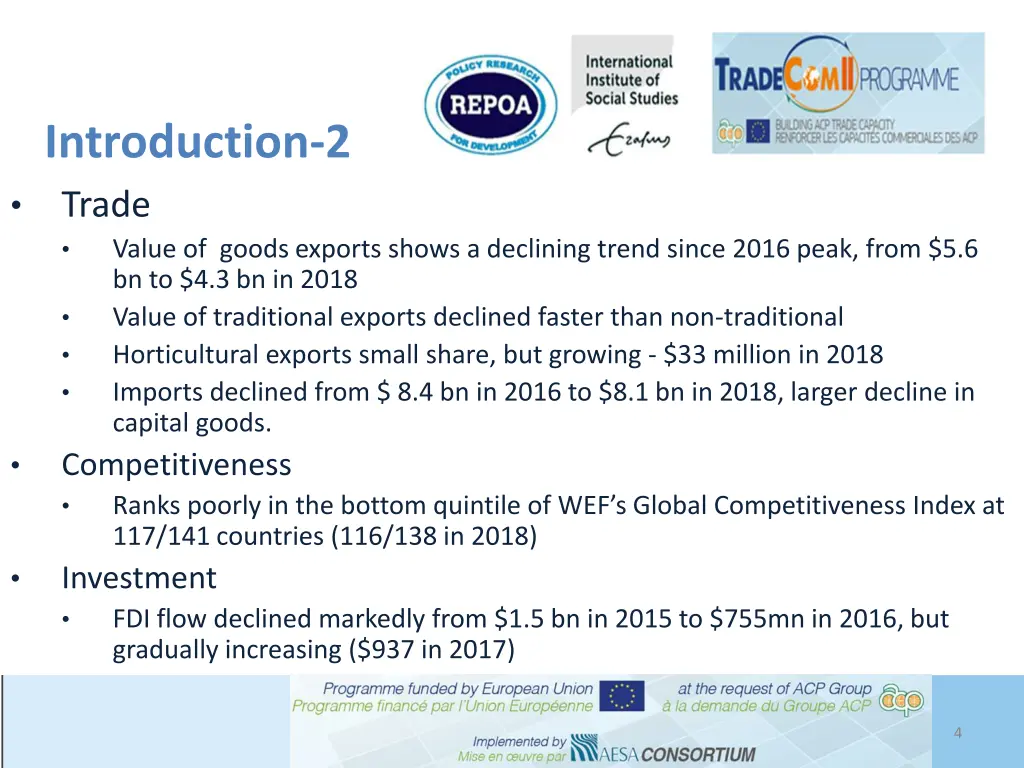 introduction 2 trade value of goods exports shows