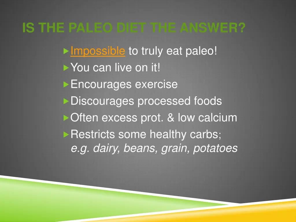 is the paleo diet the answer