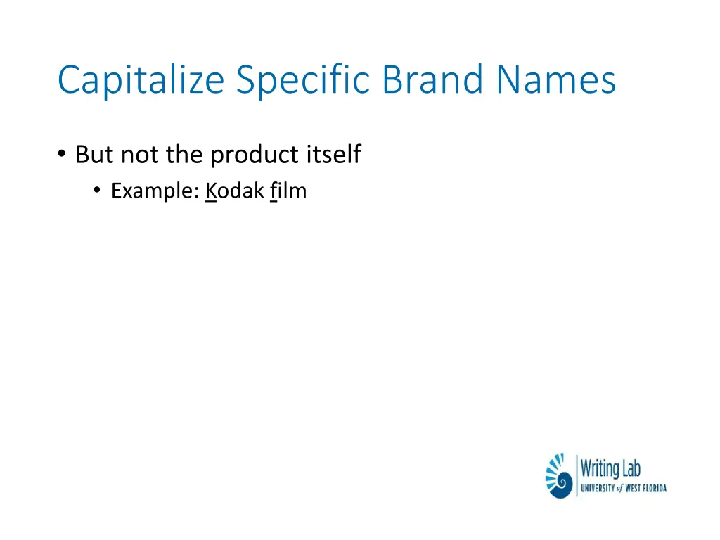 capitalize specific brand names