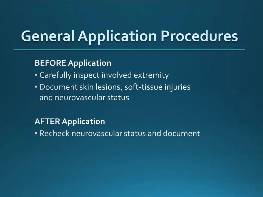 general application procedures