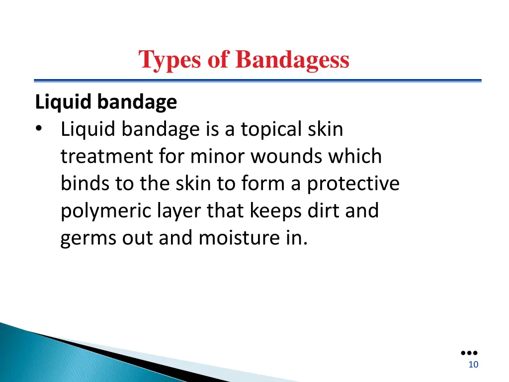 types of bandagess