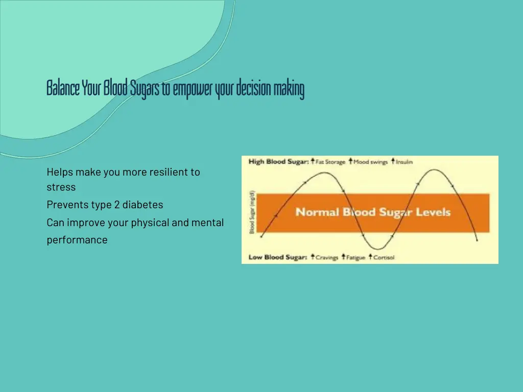 balance your blood sugars to empower your