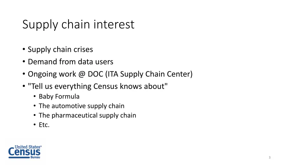 supply chain interest