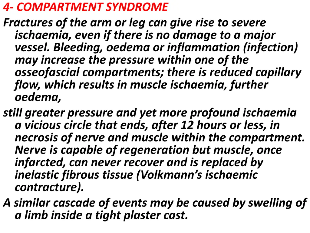 4 compartment syndrome fractures