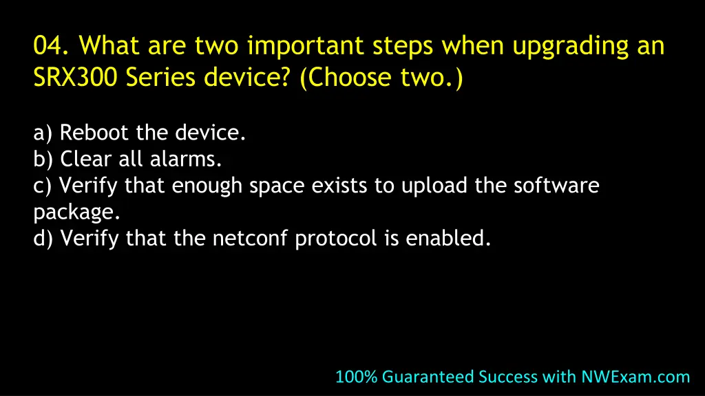 04 what are two important steps when upgrading