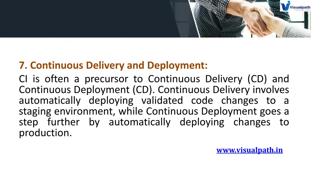 7 continuous delivery and deployment ci is often