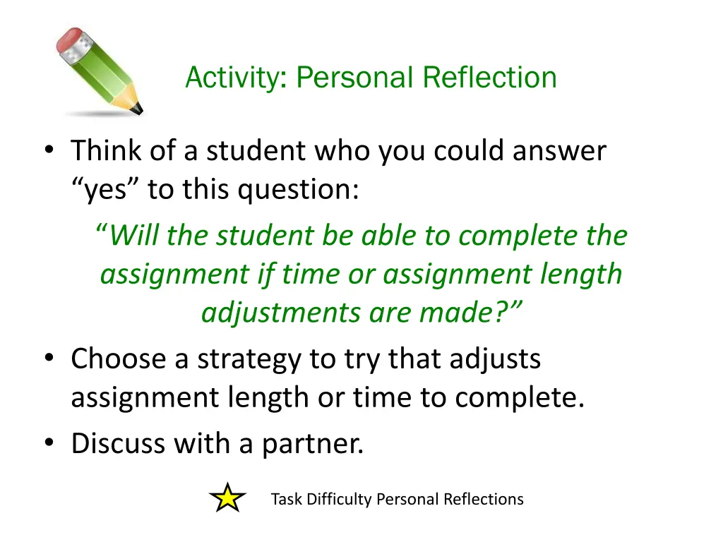 activity personal reflection