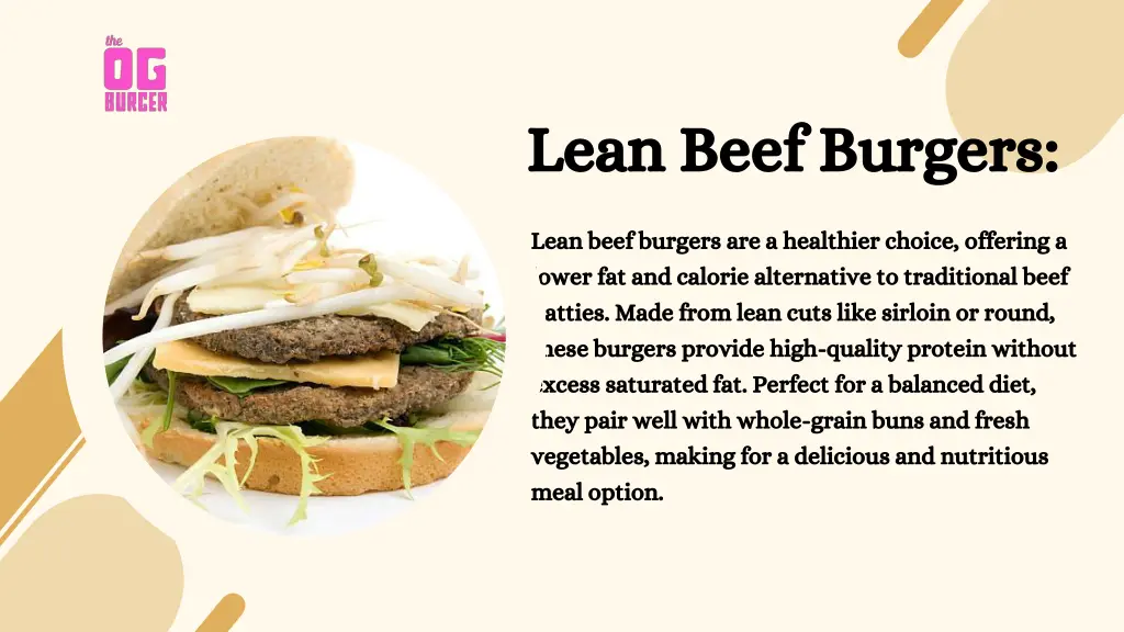 lean beef burgers