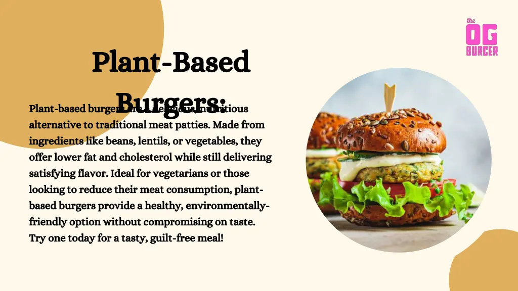 plant based burgers