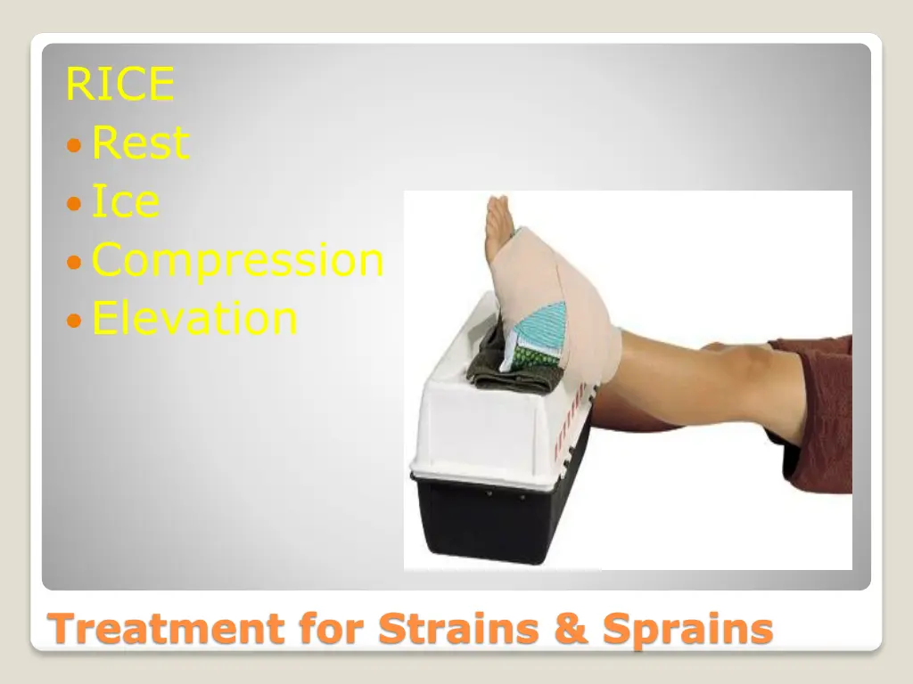 rice rest ice compression elevation