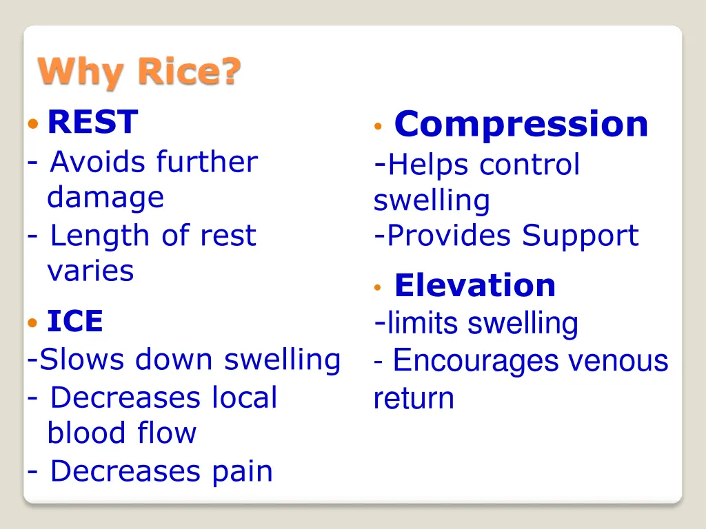 why rice rest avoids further damage length