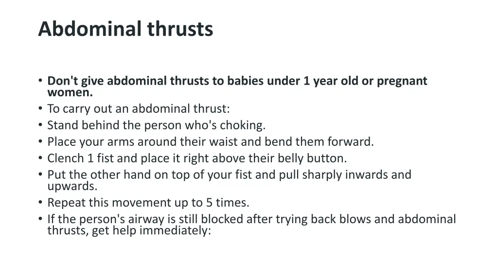 abdominal thrusts