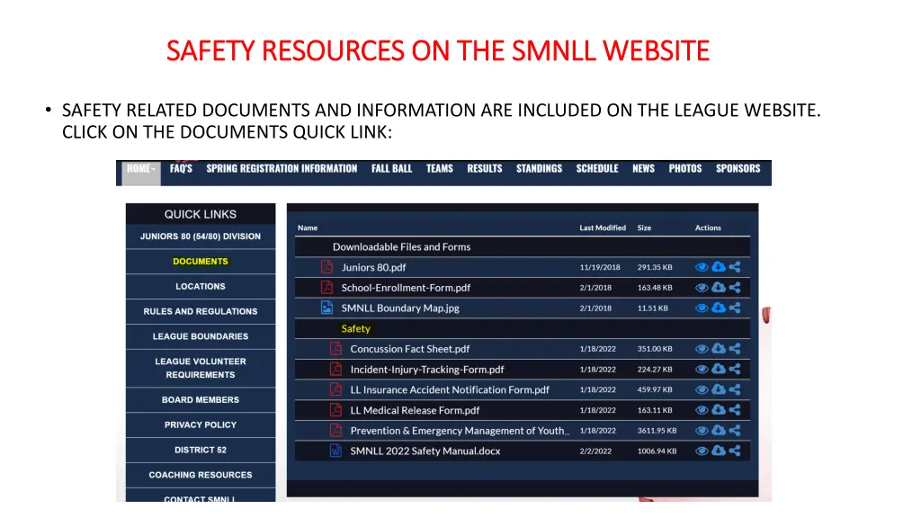 safety resources safety resources on the smnll