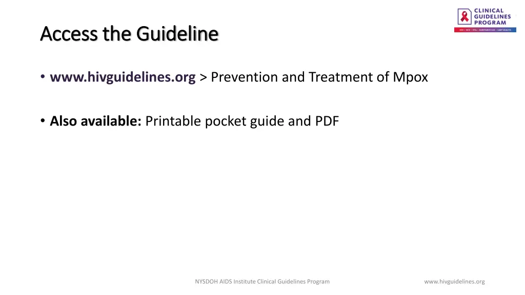 access the guideline access the guideline