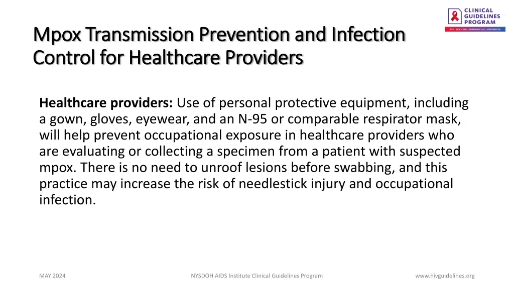 mpox transmission prevention and infection mpox