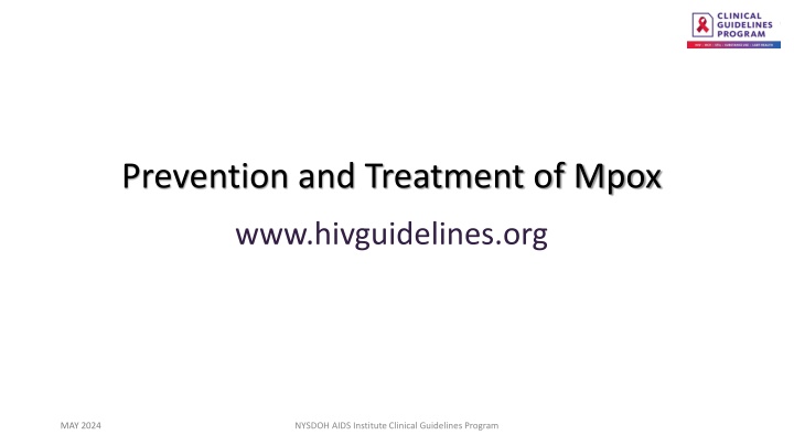 prevention and treatment of mpox