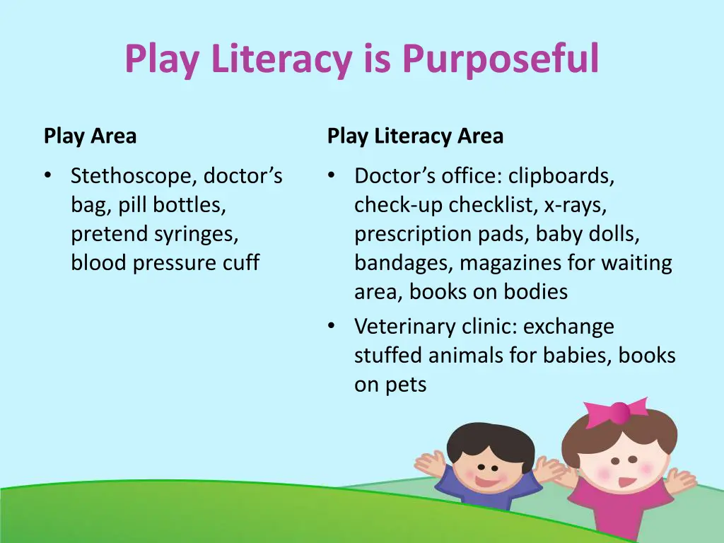 play literacy is purposeful 1