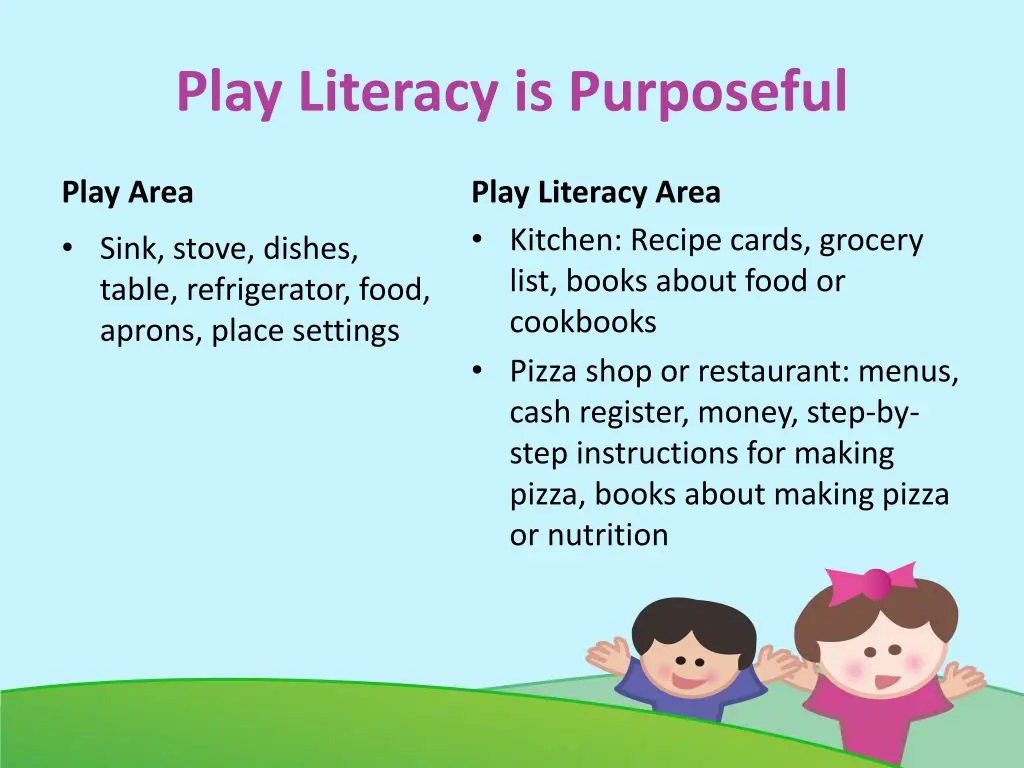 play literacy is purposeful