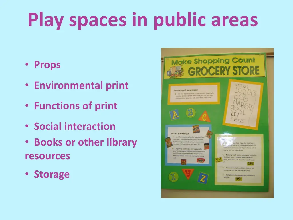 play spaces in public areas