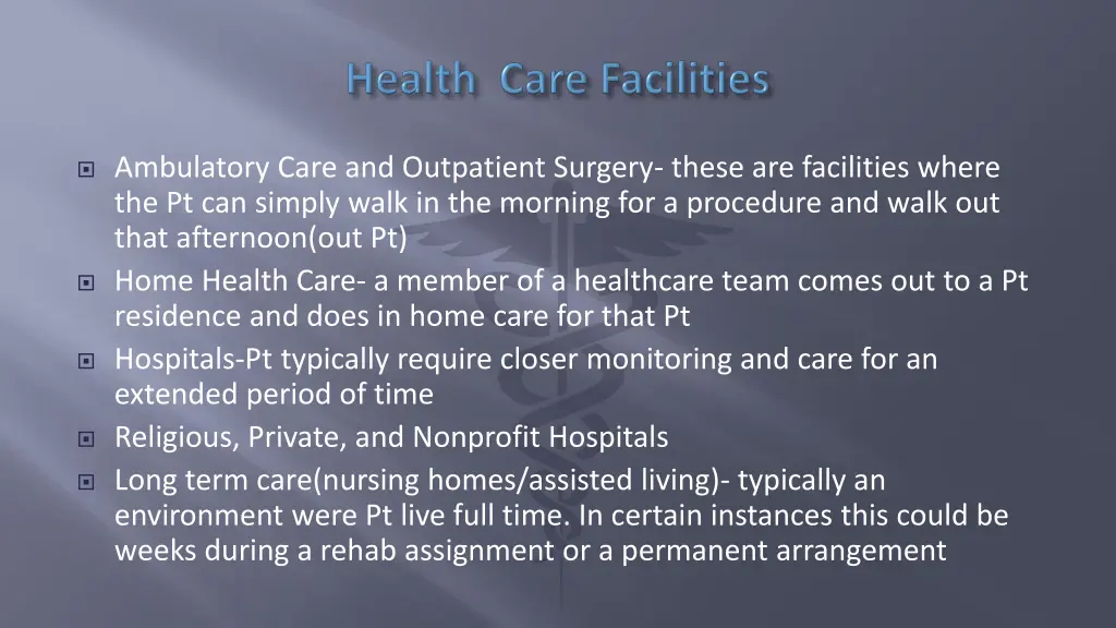 ambulatory care and outpatient surgery these