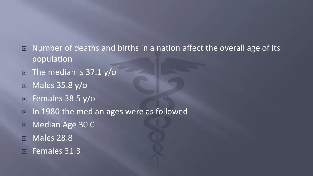 number of deaths and births in a nation affect