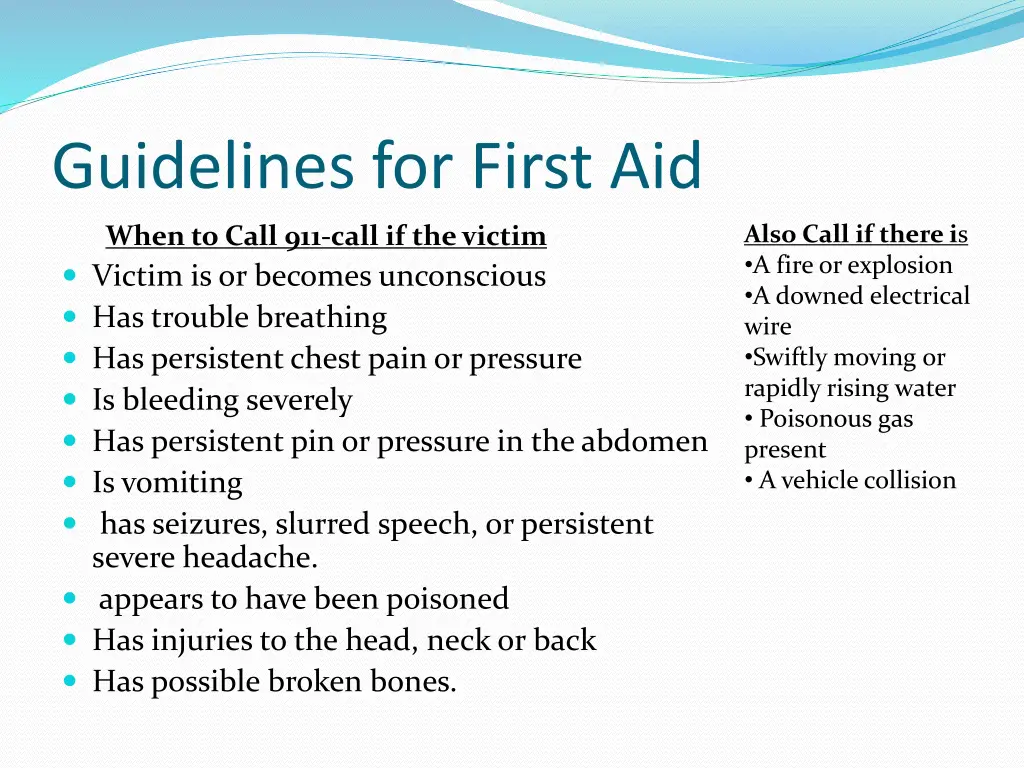 guidelines for first aid 1