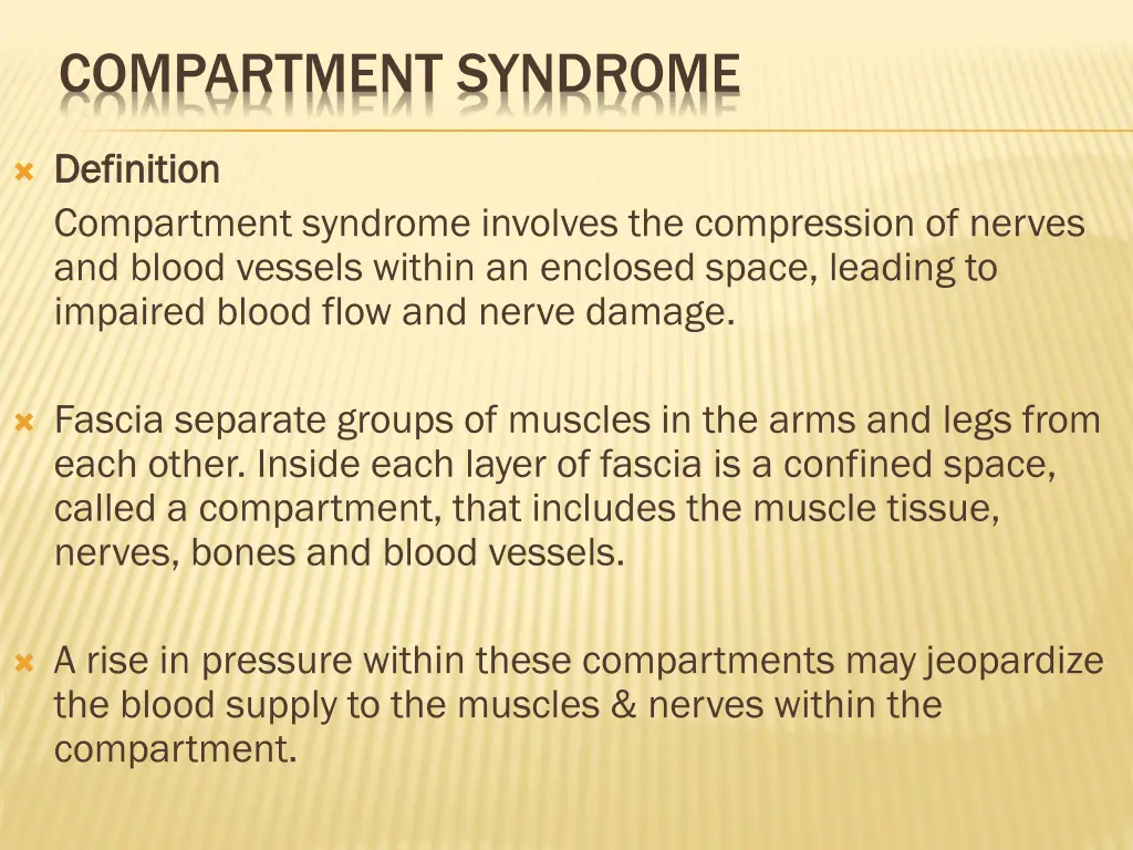 compartment syndrome