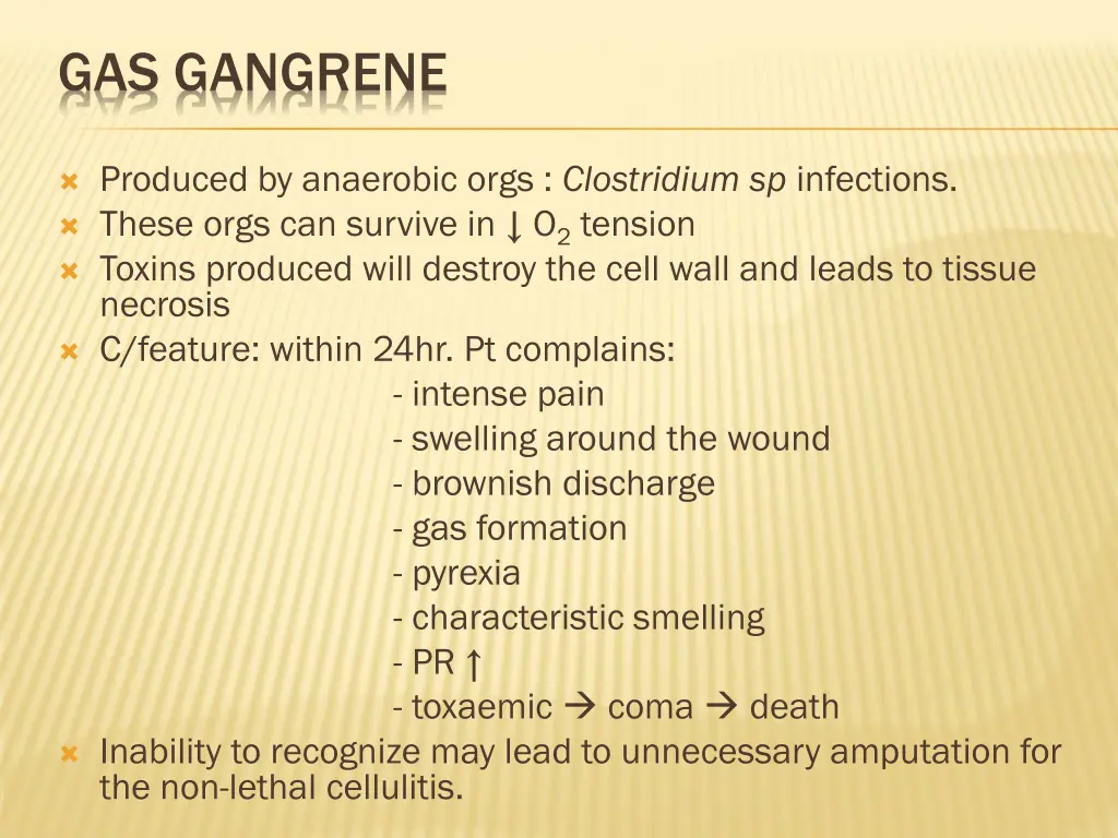 gas gangrene