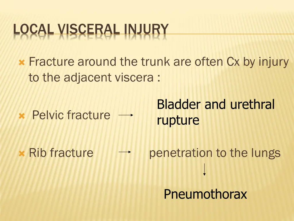 local visceral injury