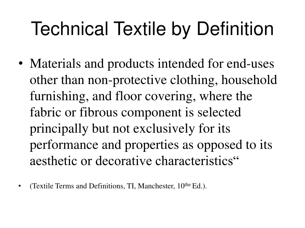 technical textile by definition