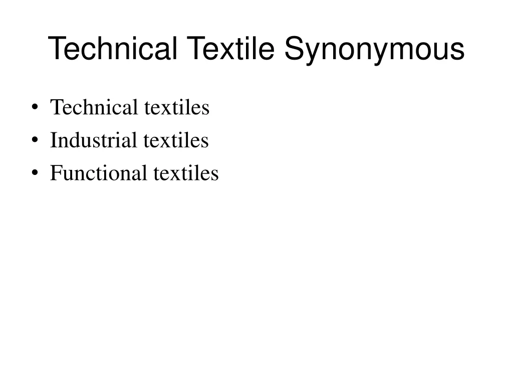 technical textile synonymous