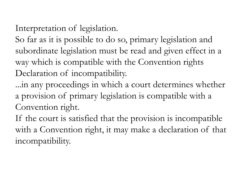 interpretation of legislation